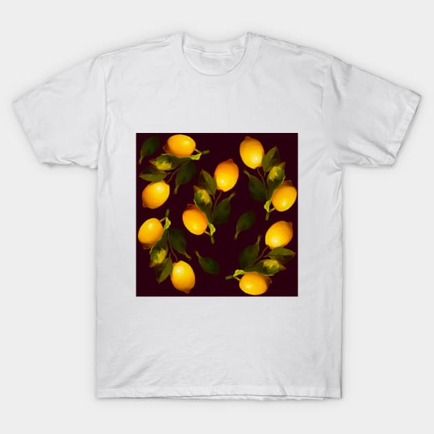 Seamless lemon pattern T-Shirt by shikita_a